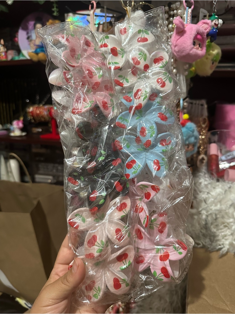 12 flower hair clips